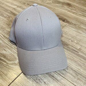 FLEXFIT 6277 Classic ORIGINAL 6-Panel Fitted Baseball Cap HAT Grey S-M